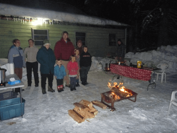 With the grandkids at New Year's