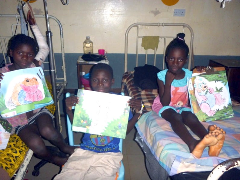 Kids in Uganda hospital